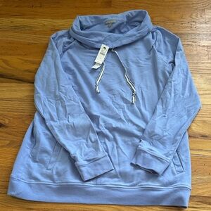NWT Talbots Soft Blue sweatshirt  with Drawstrings